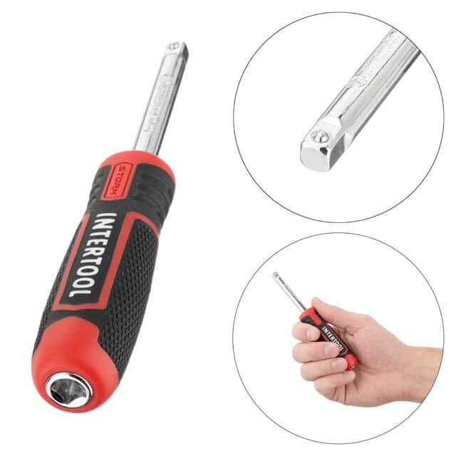 Набор инструментов 1/2" & 1/4", 100 ед., Cr-V STORM INTERTOOL ET-8100