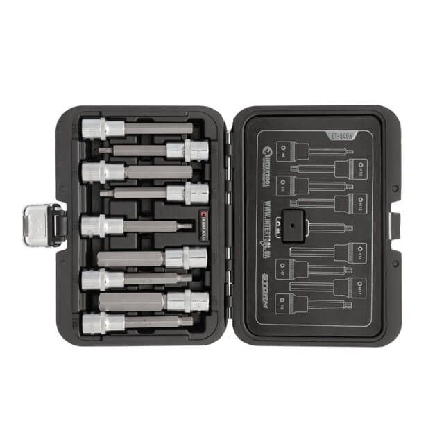 Набор бит HEX, STORM, 1/2", H4-17, S2 INTERTOOL ET-8406