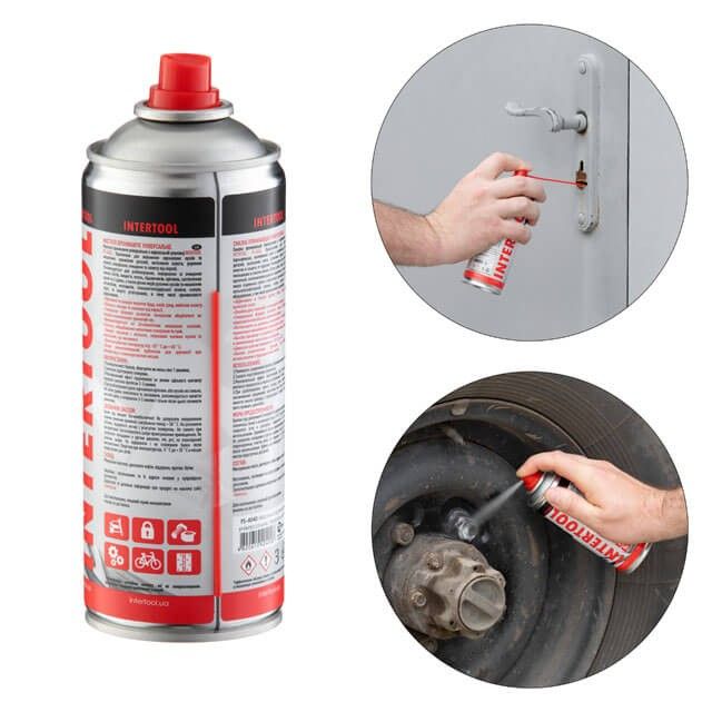 Смазка проникающая, универсальная, аэрозоль 400 мл INTERTOOL FS-4040
