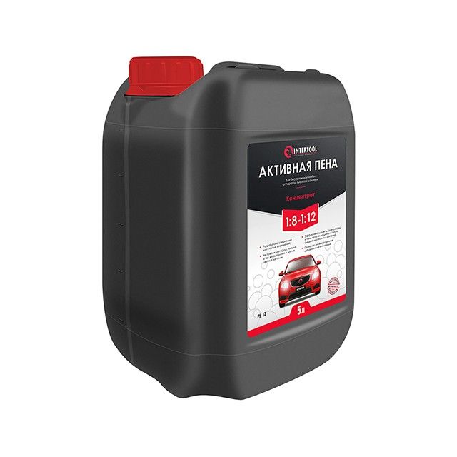 Пена активная 5 л, концентрат 1:8 - 1:12, для бесконтактной мойки аппаратом высокого давления INTERTOOL FS-9025