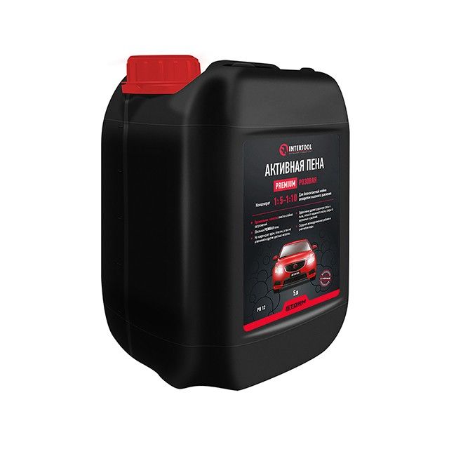 Пена активная PREMIUM 5 л, розовая, концентрат 1:5 - 1:10, для бесконтактной мойки аппаратом высокого давления, STORM INTERTOOL FS-9095