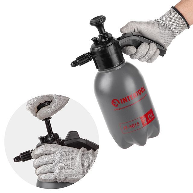 Опрыскиватель пневматический ручной 2.0 л., люкс INTERTOOL FT-9015