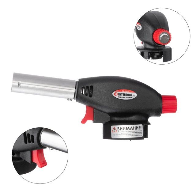 Горелка газовая c пьезозажиганием INTERTOOL GB-0020