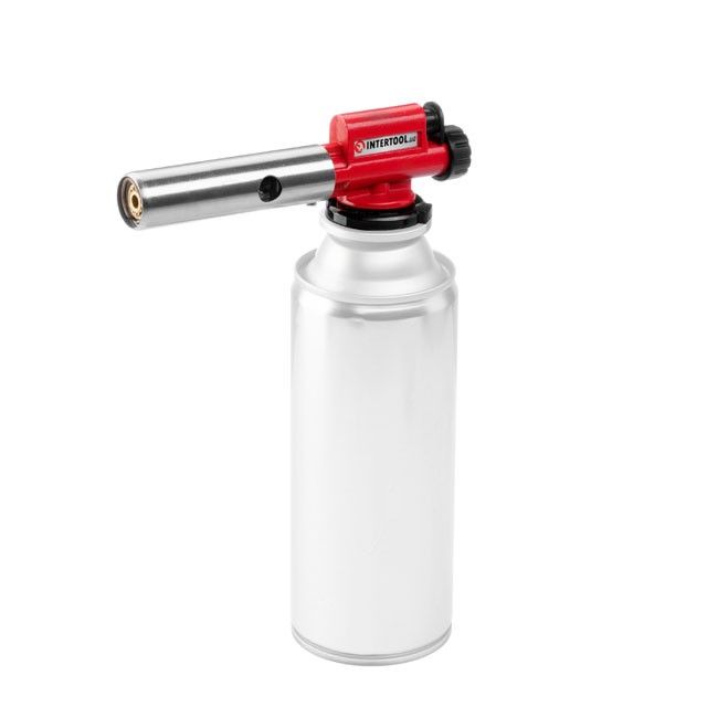 Горелка газовая с пьезозажиганием, цельнометаллический корпус INTERTOOL GB-0027