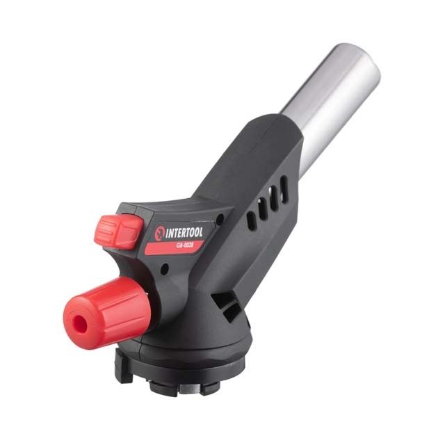Горелка газовая, пьезозажигание, регулятор INTERTOOL GB-0028