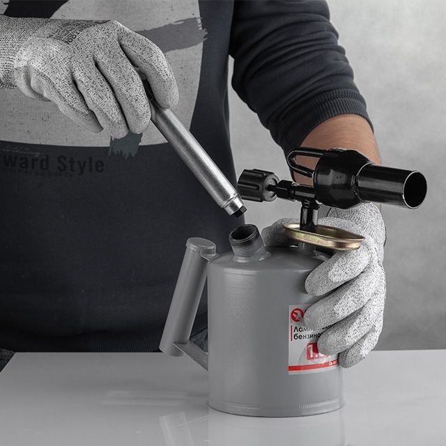 Лампа паяльная бензиновая 1,0 л INTERTOOL GB-0031