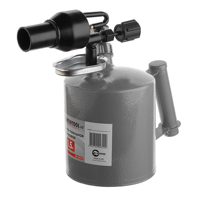 Лампа паяльная бензиновая 1,5 л INTERTOOL GB-0032