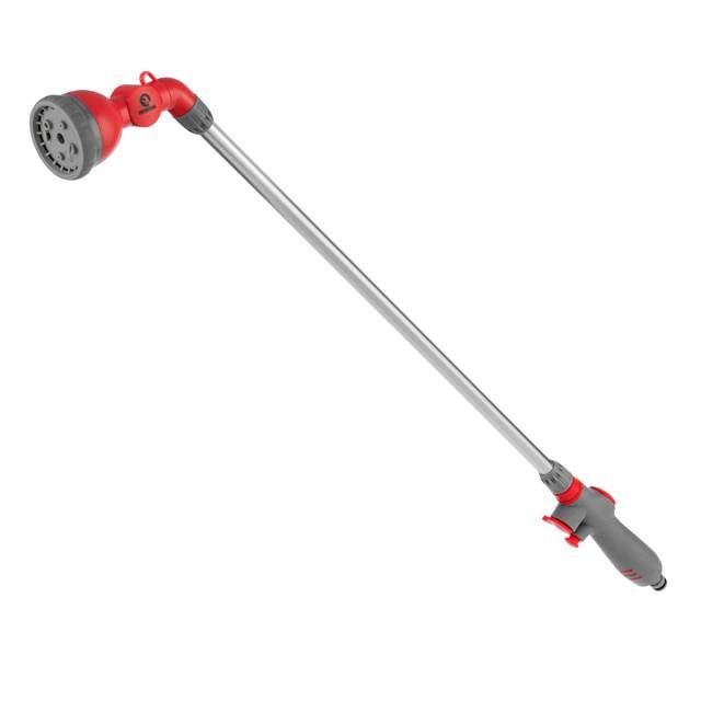 Пистолет-распылитель на штанге 90 см для полива, 9 функций (центральный, туман, душ, полный, угловой, ливень, плоский, струя, круг) ABS, PP,TPR INTERTOOL GE-0041