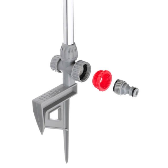 Дождеватель круговой с тремя распылителями с вращающейся головкой на штанге INTERTOOL GE-0066