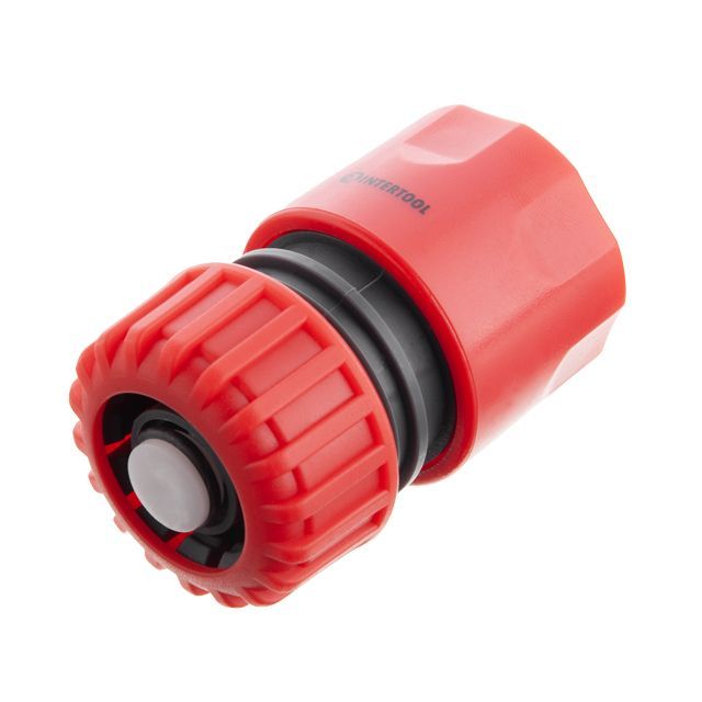 Коннектор с аквастопом 3/4" для шланга 3/4" INTERTOOL GE-1021