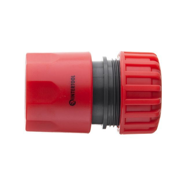 Коннектор с аквастопом 3/4" для шланга 3/4" INTERTOOL GE-1021