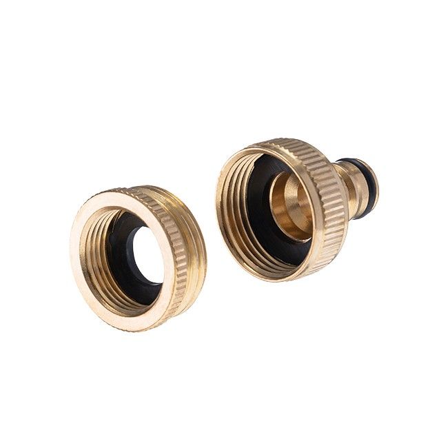 Адаптер латунный на коннектор 1/2" с внутренней резьбой 3/4" и 1" STORM INTERTOOL GE-1211