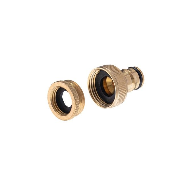 Комплект насадка латунная для полива 1/2", коннектор с аквастопом 1/2", коннектор 1/2", адаптер 1/2"и 3/4", STORM INTERTOOL GE-1426