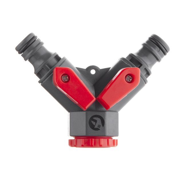 Распределитель 2-х канальный с регулировкой каждого канала 1/2" с внутренней резьбой на входе 1/2"; 3/4" INTERTOOL GE-2003