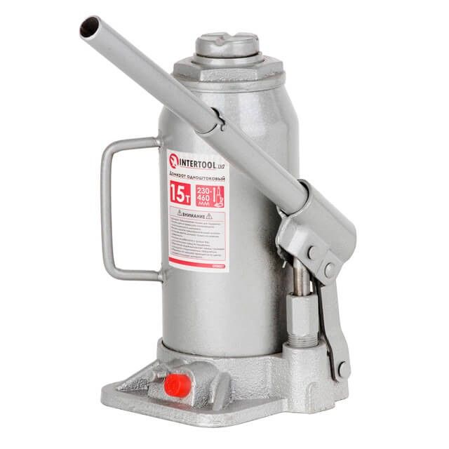 Домкрат "столбик" одноштоковый 15 т INTERTOOL GT0027
