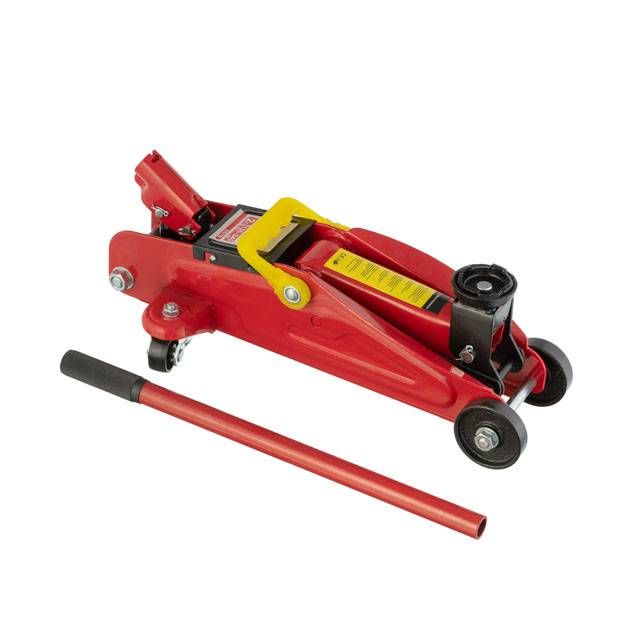 Домкрат гидравлический подкатной 2т высота подъема 135-345мм в кейсе INTERTOOL GT0103