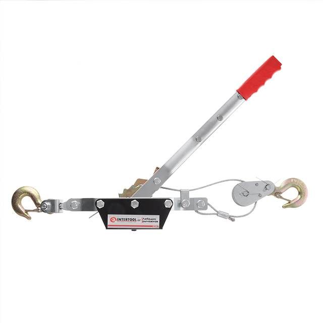 Лебедка рычажная тяговое усилие 2т, трос 1.50м*4.5мм, рабочая длина троса 0,75м INTERTOOL GT1442