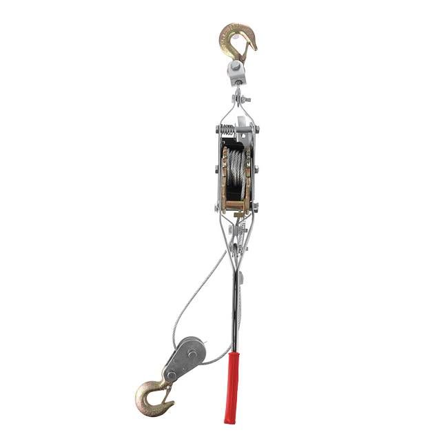 Лебедка рычажная тяговое усилие 2т, трос 1.50м*4.5мм, рабочая длина троса 0,75м INTERTOOL GT1442