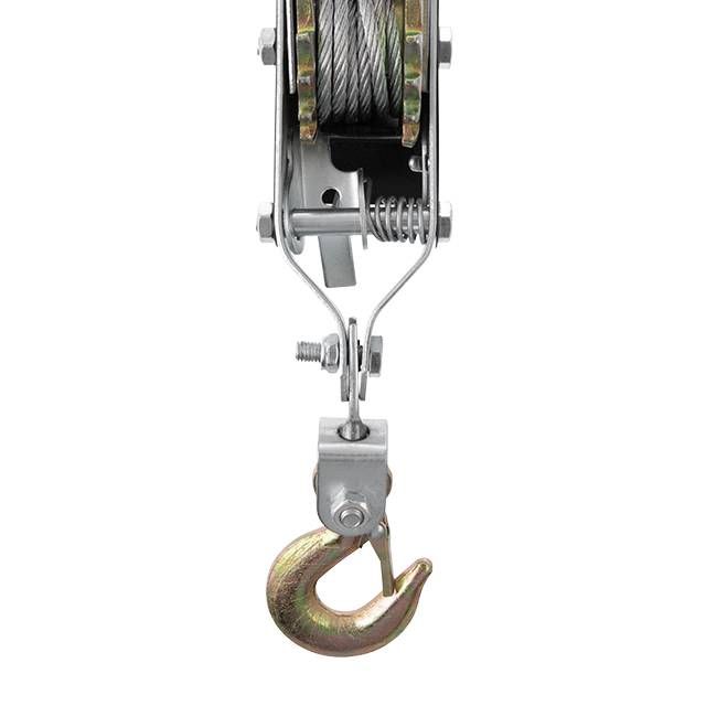 Лебедка рычажная тяговое усилие 2т, трос 1.50м*4.5мм, рабочая длина троса 0,75м INTERTOOL GT1442