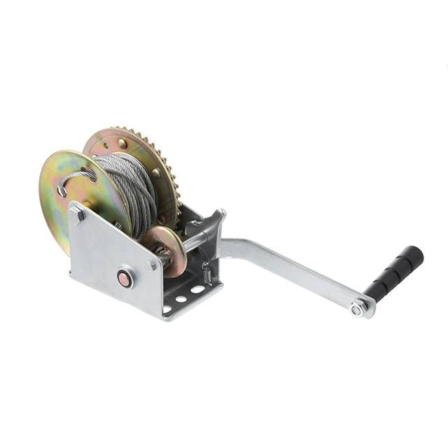 Лебедка рычажная барабанная стальной трос тяговое усилие 450 кг INTERTOOL GT1454