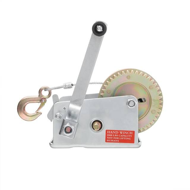 Лебедка рычажная барабанная, стальной трос, тяговое усилие 900 кг INTERTOOL GT1455