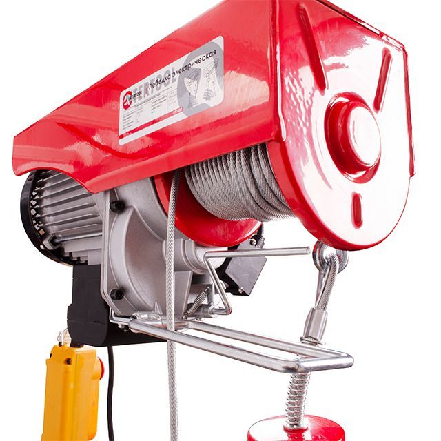 Лебедка электрическая 220/230В, 1600Вт, 500/999кг, трос 5.6мм*12м INTERTOOL GT1483