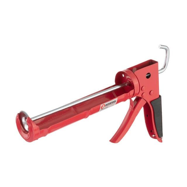 Пистолет для выдавливания силикона 225 мм, с обрезиненной рукояткой INTERTOOL HT-0023