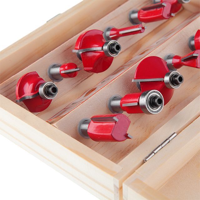 Набор фрез по дереву, 12 ед. INTERTOOL HT-0071