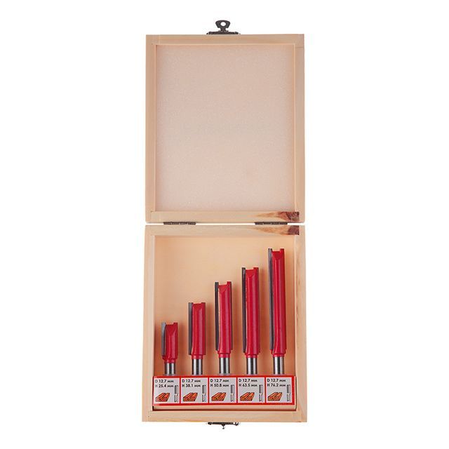 Набор фрез пазовых прямых, 5 ед. INTERTOOL HT-0075