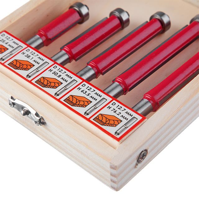 Набор фрез кромочных прямых, 5 ед. INTERTOOL HT-0076