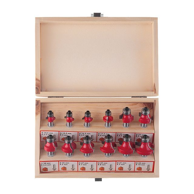 Набор фрез калевочных, 12 ед. INTERTOOL HT-0077