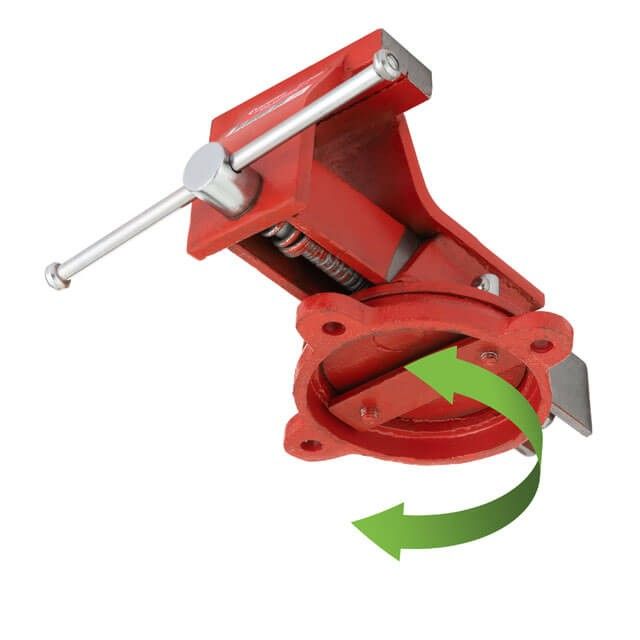 Тиски слесарные поворотные 100 мм эконом INTERTOOL HT-0080