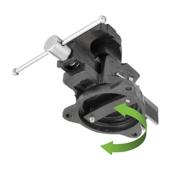 Тиски слесарные поворотные 100 мм INTERTOOL HT-0081