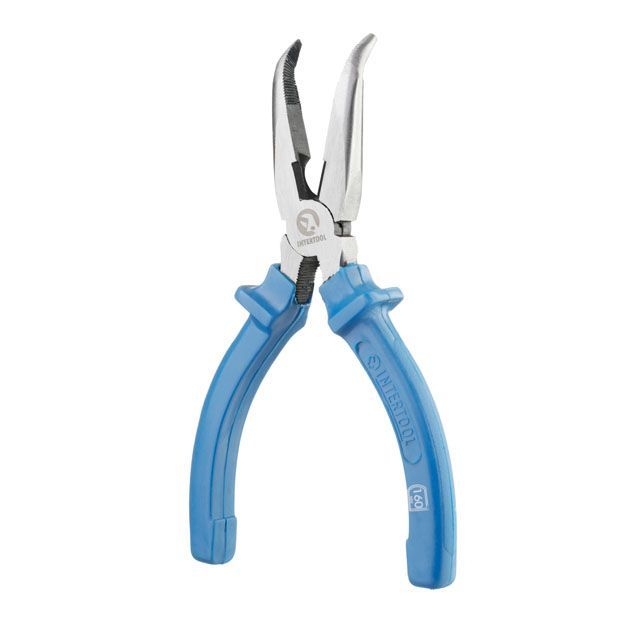 Длинногубцы изогнутые 160 мм INTERTOOL HT-0124