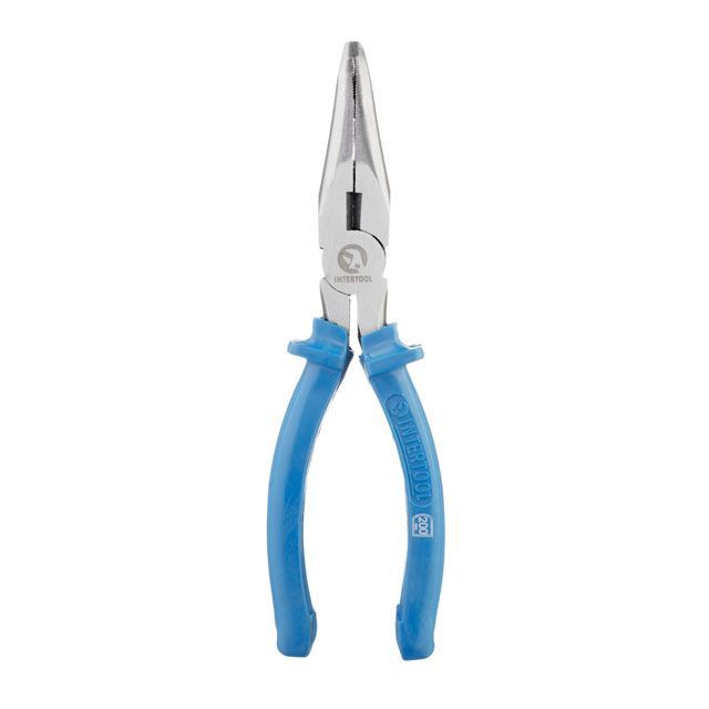 Длинногубцы изогнутые 200 мм INTERTOOL HT-0126