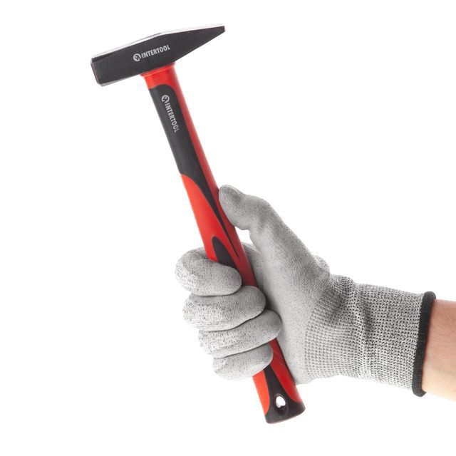 Молоток 200 г, ручка из фибергласса INTERTOOL HT-0202