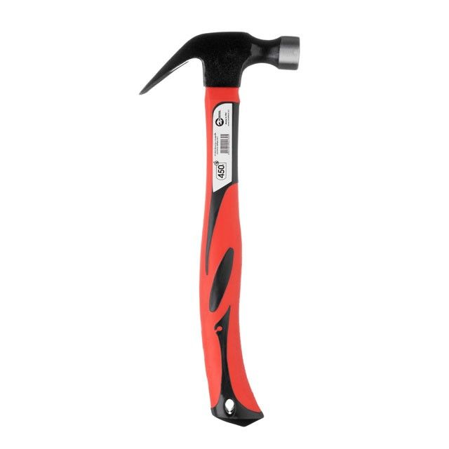 Молоток столярный 450 г, ручка из фибергласса INTERTOOL HT-0223
