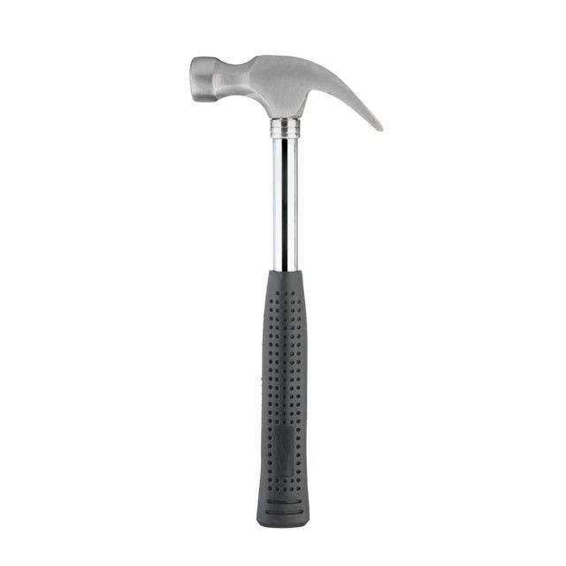 Молоток столярный с гвоздодером 450 г, с металлической ручкой INTERTOOL HT-0224