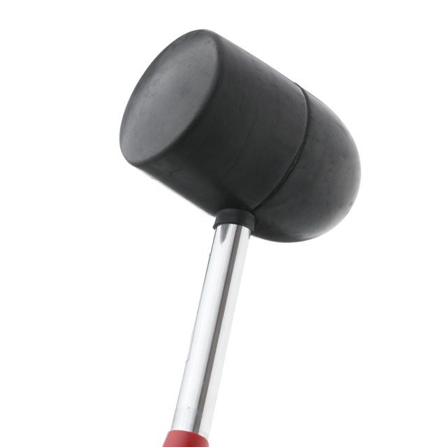 Киянка резиновая 1250 г, черная резина, металлическая ручка INTERTOOL HT-0228