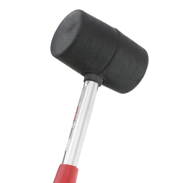 Киянка резиновая 340 г, черная резина, метал. ручка INTERTOOL HT-0229