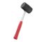Киянка резиновая 450 г, черная резина, металлич. ручка INTERTOOL HT-0231