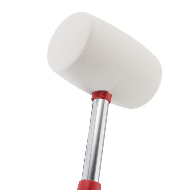 Киянка резиновая 680 г, белая резина, метал. ручка INTERTOOL HT-0235