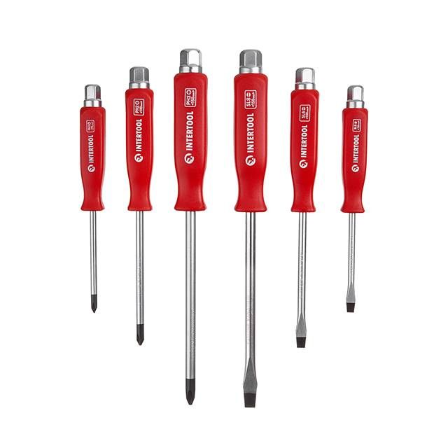 Набор ударных отверток 6 ед., Cr-V INTERTOOL HT-0403