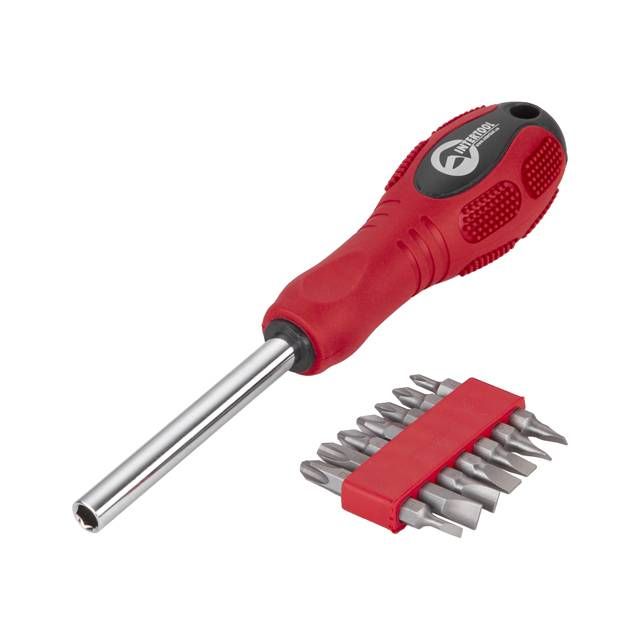 Отвертка магнитная 1/4" с комплектом насадок, 15ед., Cr-V INTERTOOL HT-0415