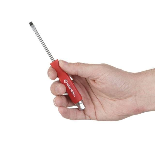 Отвертка ударная SL5*75 мм, Cr-V INTERTOOL HT-0481