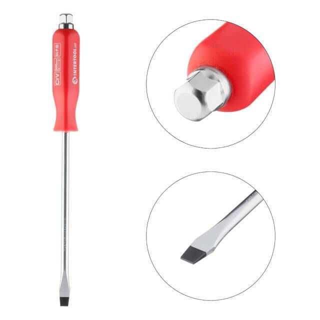 Отвертка ударная SL9*200 мм, Cr-V INTERTOOL HT-0485