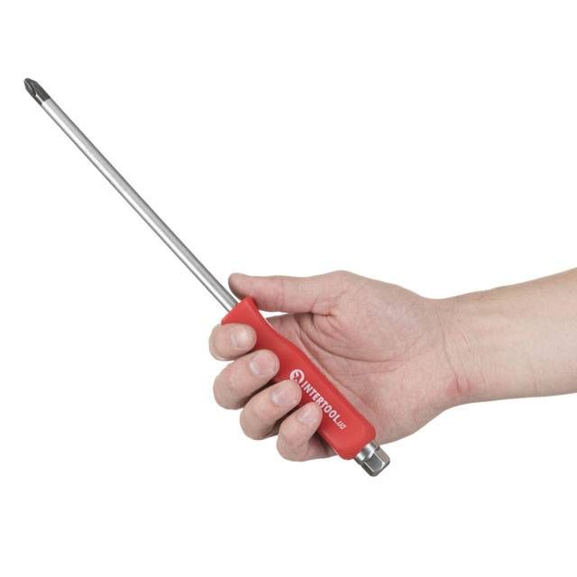 Отвертка ударная PH4*200 мм, Cr-V INTERTOOL HT-0490