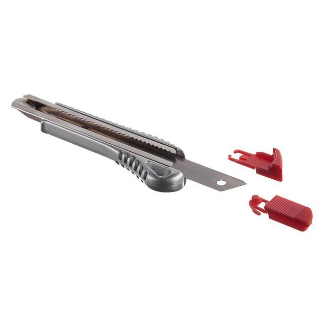 Нож сегментный 18 мм, металлическая направляющая, противоскользящий корпус INTERTOOL HT-0504