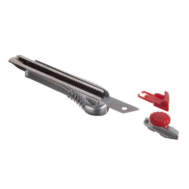 Нож сегментный 18мм, металлическая направляющая, алюминиевый корпус, винтовая фиксация INTERTOOL HT-0507