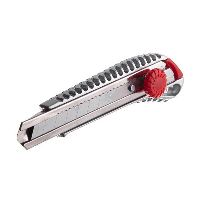 Нож сегментный 18мм, металлическая направляющая, алюминиевый корпус, винтовая фиксация INTERTOOL HT-0507